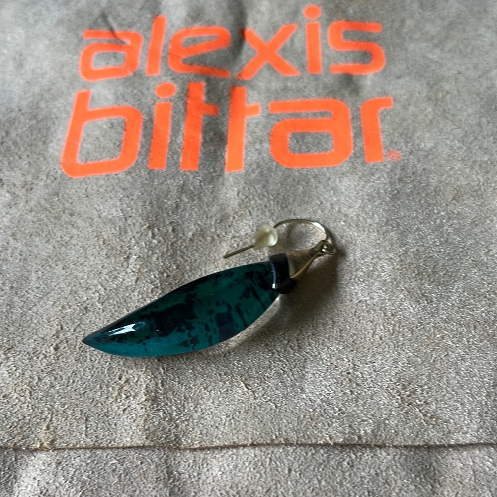 Alexis Bittar Teal Drop Earring new never used